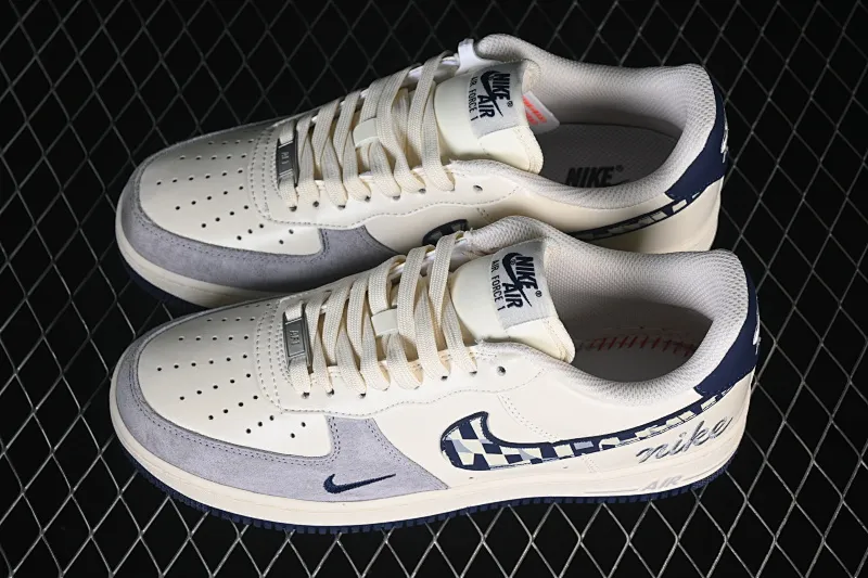 All categories Nk Air Force 1 Air Force series Nk Air Force 1 Low Air Force low-top Nike Air Force 1'07 Low Milky white and blue stitching Air Force 1 low-top casual sneakers NH0601-580
